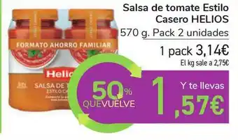 Carrefour Salsa De Tomate Estilo Casero Helios 570g oferta