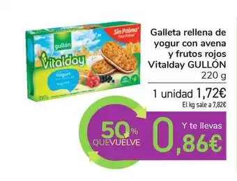 Carrefour Galleta Rellena De Yogur Con Avena Y Frutos Rojos Vitalday Gullón 220g oferta