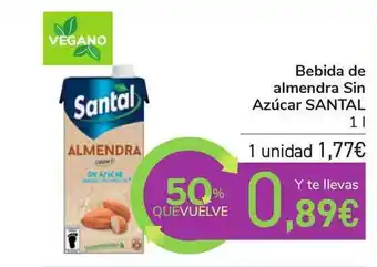 Carrefour Bebida De Almendra Sin Azúcar Santal 1l oferta