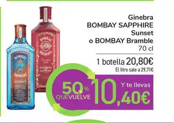 Carrefour Ginebra Bombay Sapphire Sunset O Bombay Bramble 70cl oferta