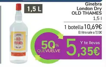Carrefour Ginebra London Dry Old Thames 1,5l oferta