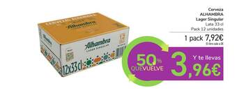 Carrefour Cerveza Alhambra Lager Singular oferta