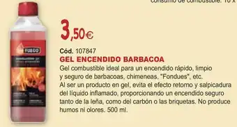 Gel encendido barbacoa