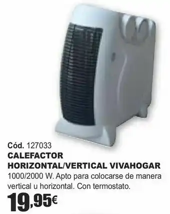 HP Calefactor horizontal/vertical vivahogar oferta