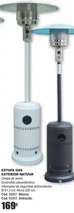 HP Estufa de gas exterior natuur oferta