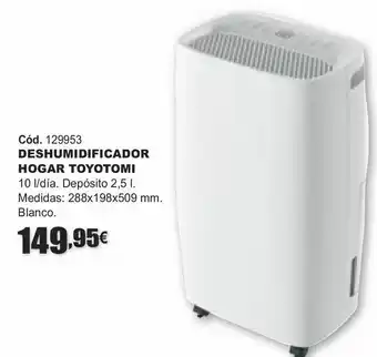 HP Deshumidificador hogar toyomi oferta