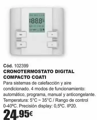 Cronotermostato digital compacto coati
