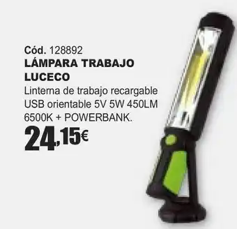 HP Lámpara trabajo luceco oferta