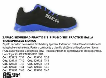 HP Zapatos seguridad practice s1p pu-md-src practice malla traspirable sparco oferta