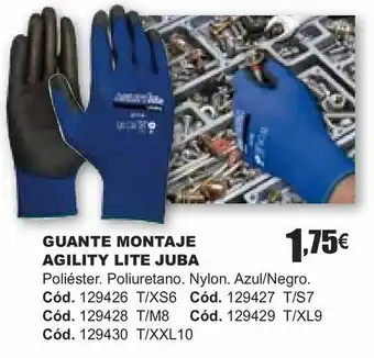 Guante montaje agility lite juba
