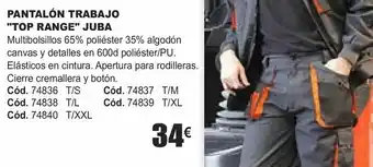 Pantalón tranajo ''top range'' juba
