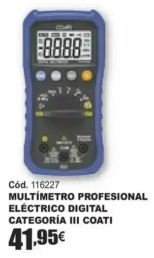 Multímetro profesional eléctrico digital categoría iii coati