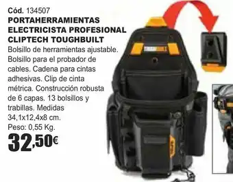 HP Portaherramientas electricista profesional cliptech toughbuilt oferta
