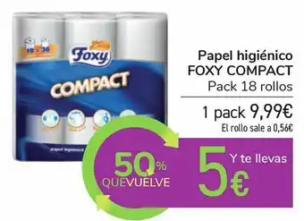 Carrefour Papel higiénico foxy compact oferta