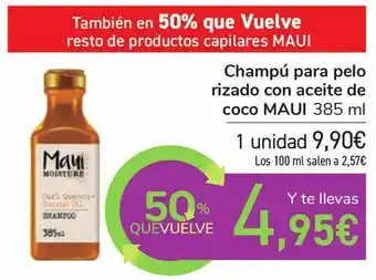 Carrefour Champú para pelo rizado con aceite de coco maui oferta