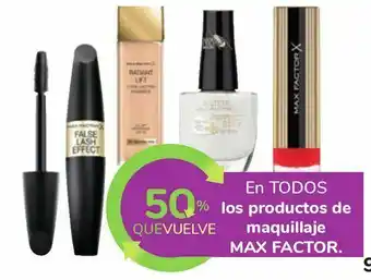 Carrefour En todos los productos de maquillaje max factor oferta