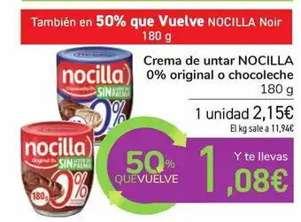 Carrefour Crema de untar nocilla 0% original o chocolate oferta