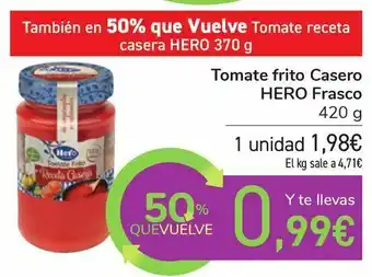 Carrefour Tomate frito casero hero frasco oferta