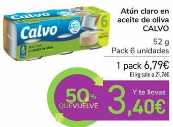 Carrefour Atún claro en aceite de oliva calvo oferta