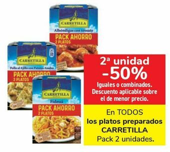 Carrefour En todos los platos preparados carretilla oferta