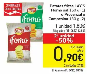 Carrefour Patatas fritas lay's horno sal o provenzal o campesina oferta