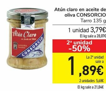 Carrefour Atún claro en aceite de oliva consorcio oferta