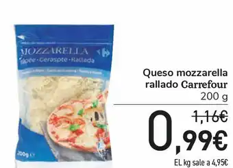 Carrefour Queso mozzarella rallado carrefour oferta