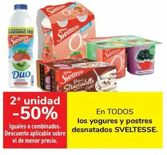 Carrefour En todos los yogures y postres desnatados sveltesse oferta