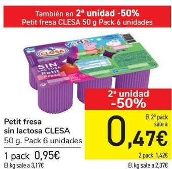 Carrefour Petit fresa sin lactosa clesa oferta