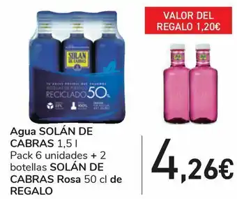Carrefour Agua solán de cabras + solán de cabras rosa de regalo oferta