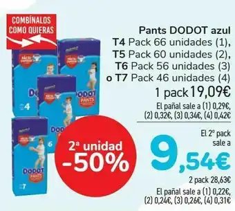 Carrefour Pants dodot azul t4, t5, t6 o t7 oferta