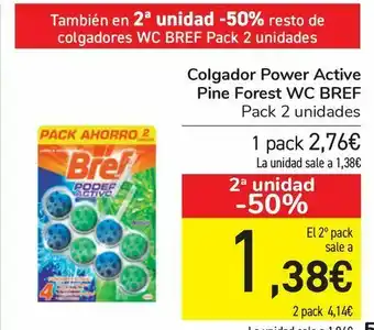Carrefour Colgador power active pine forest wc bref oferta