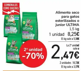 Carrefour Alimento seco para gatos esterilizados o junior ultima oferta