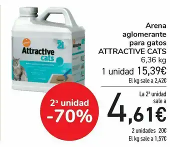Carrefour Arena aglomerante para gatos attactive cats oferta