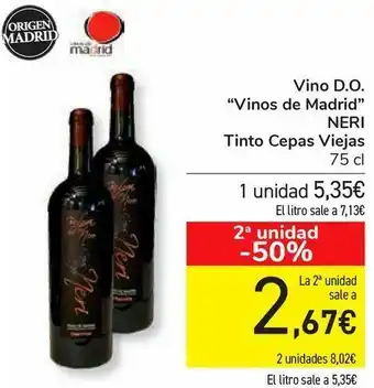 Vino d.o. “vinos de madrid” neri tinto cepas viejas