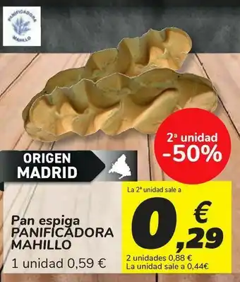 Carrefour Pan espiga panificadora mahillo oferta