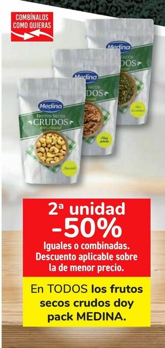 Carrefour En todos los frutos secos crudos doy pack medina oferta