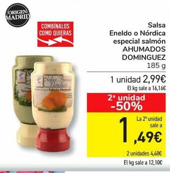 Carrefour Salsa eneldo o nórdica especial salmón ahumados dominguez oferta