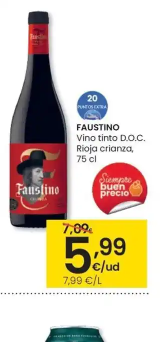 Eroski FAUSTINO Vino tinto D.O.C. Rioja crianza, oferta