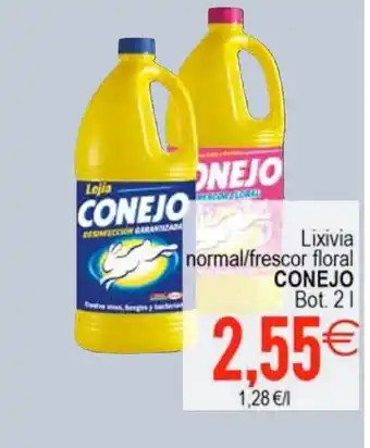Plenus Supermercados Lixivia normal/frescor floral CONEJO Bot. 21 oferta