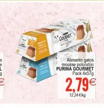 Plenus Supermercados Alimento gatos mousse polo/atún PURINA GOURMET oferta