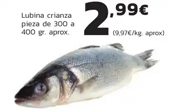 Supermercados Lupa Lubina crianza pieza de 300 a 400 gr. aprox. oferta