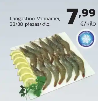 Supermercados Lupa Langostino Vannamei, 28/38 piezas/kilo. oferta