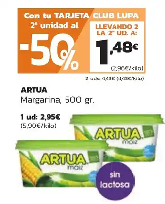 Supermercados Lupa ARTUA Margarina, 500 gr. oferta