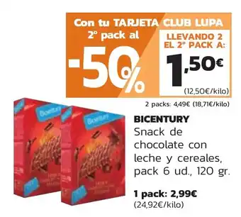 Supermercados Lupa BICENTURY oferta