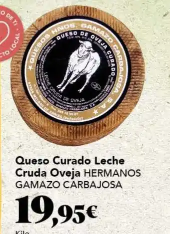 Gadis Queso Curado Leche Cruda Oveja HERMANOS GAMAZO CARBAJOSA oferta