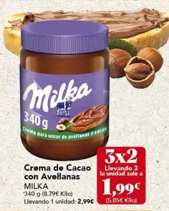Gadis Crema de Cacao con Avellanas MILKA oferta