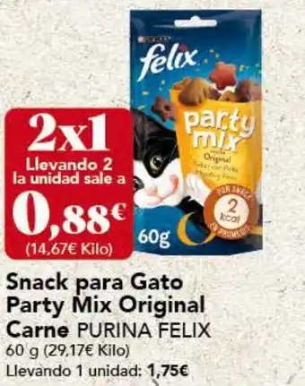 Gadis Snack para Gato Party Mix Original Carne PURINA FELIX 60 g oferta