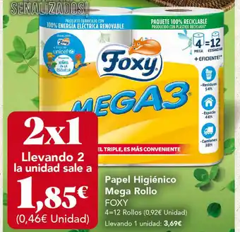 Gadis Papel Higiénico Mega Rollo FOXY oferta