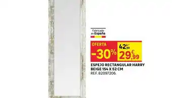 Leroy Merlin Espejo Rectangular Harry Beige 154 X 52 Cm oferta